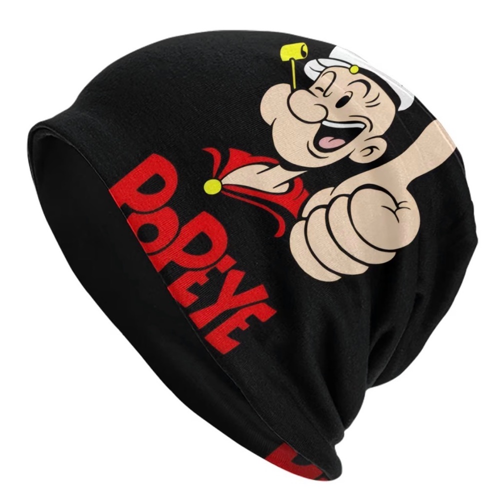 NEW Black Popeye Graphic Beanie
